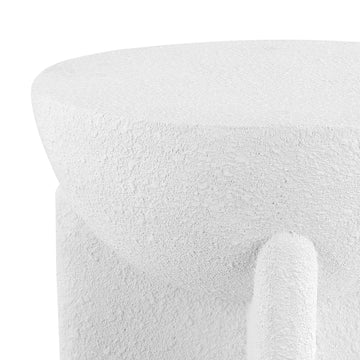Brady 16.25" Minimalist Modern Drum Indoor/Outdoor Accent Table